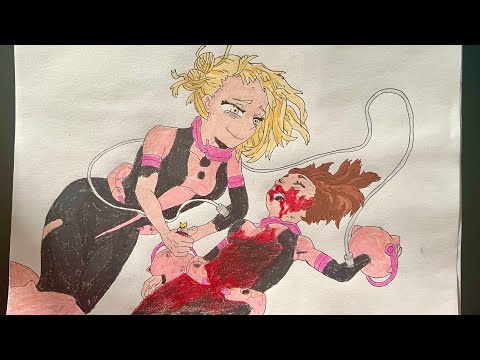 Drawing Ochaco Uruaka and Himiko Toga from My Hero Academia (Boku no Hiro Akademia)