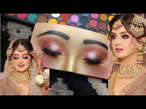 Step -by - Step INDIAN / ASIAN BRIDAL EYE MAKEUP TUTORIAL | Bridal Makeup Tutorial for Beginners |