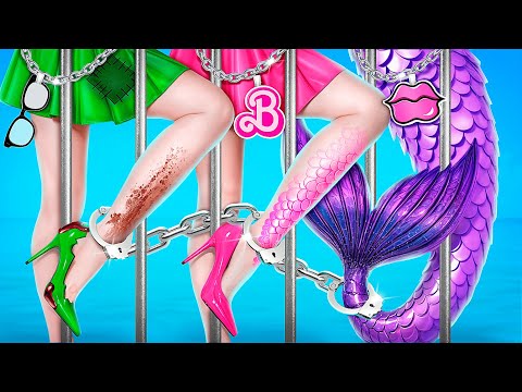 ¡Barbie vs Bratz en la Cárcel! ¡Transformación Extrema! 🧜‍♀️ ¡Cómo convertirse en una Sirena!