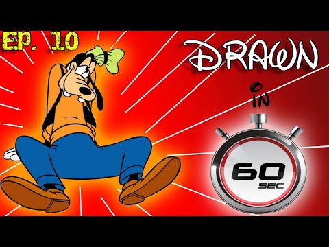 How I Draw Disney's Goofy in 60 Seconds