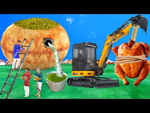 Giant Pani Puri JCB Chicken Hindi Stories Collection Moral Stories Comedy Video Funny Hindi Kahaniya