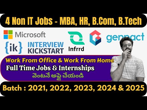 4 Non IT Job Updates : Microsoft, Infrrd, Interview Kickstart & Genpact are Hiring | MBA, B.Com