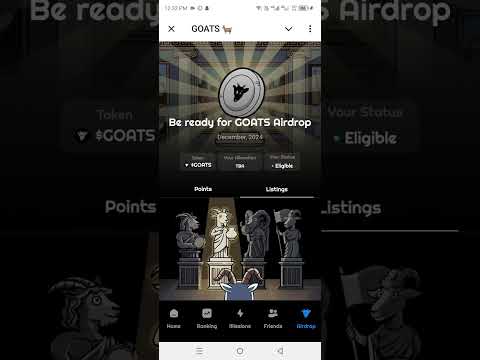 Goats Airdrop status | Eligibility Criteria | 2 December