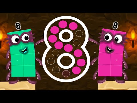 Numberblocks Numbers - Meet the Numbers 8 Golden Treasure - Educational  Kids Games