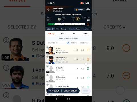 sna vs lor dream11 team kaise banaye || sna vs lor dream11 team kaise banaye  #t20match