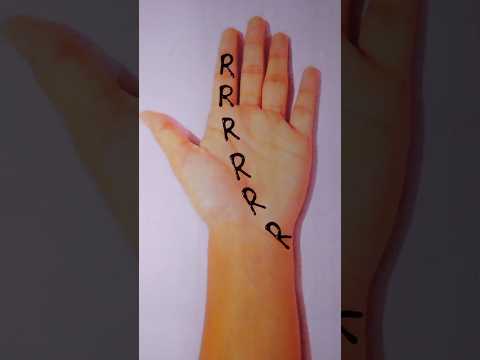 R letter easy mehndi design #youtubeshorts #mehndi #shorts #viralvideo