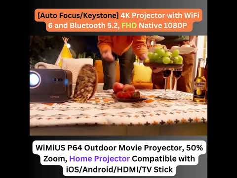 LINK IN BIO LINKTREE Auto FocusKeystone 4K Projector with WiFi 6 and Bluetooth 5 2, #viral