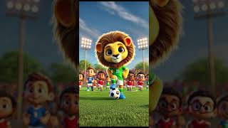 Simba plays football #simba #trendingshorts #animation #animalshorts #animationstory