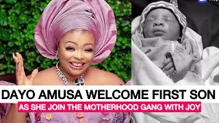 CONGRATULATIONS AS ACTRESS DAYO AMUSA WELCOME FIRST SON ! TOYIN ABRAHAM,IYABO OJO,MOBIMPE CELEBRATES