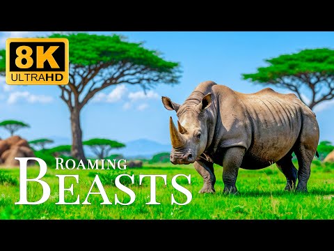 Roaming Beasts 8K ULTRA HD 🐾 Animal Adventures With Gentle Piano