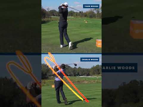 15 year old Charlie Woods Awesome Swing Motion & Swing Sequence 2024