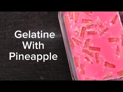 Masarap na panghimagas /Gelatine With Pineapple