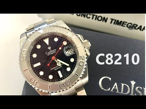 Cadisen C8210 Automatic Watch Unboxing and Review NH35A Blue Dial Timegrapher accuracy test