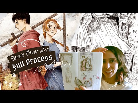 Illustrating my Medieval Comic's Cover Art (for Chapter 3) | Comics Art Vlog