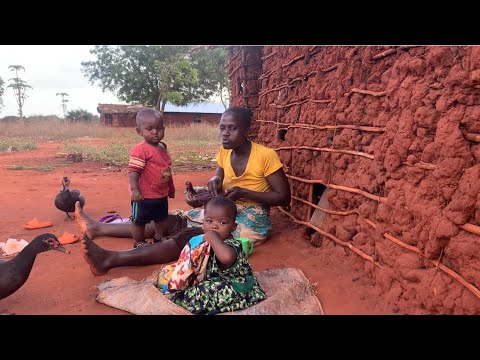 African Village Life Of Our Youngest Mom #cooking Traditional Village Food For Dinner