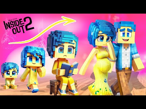 Inside Out 2 Tranformation Minecraft Growing up Compialtion | Cartoon Wow