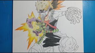 Drawing Bakugo coloreando 3 My Hero Academia