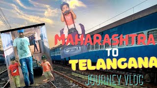 Travelling from Maharashtra to Telangana||Train journey|| #teluguvlogs #youtubevlog #journeyvlog