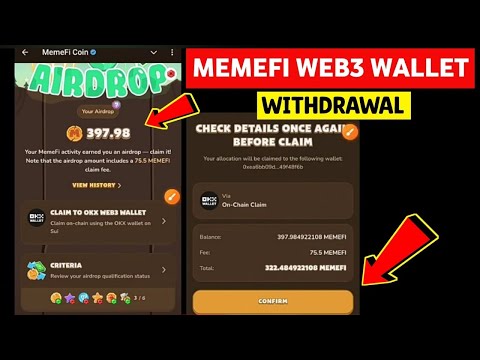 Memefi Okx Web 3 Withdrawal || Memefi Withdrawal Process || Memefi