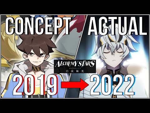 Early 2019 Concepts To A Giga Hit In 2022 (Unused Characters, Systems Evolution) | Alchemy Stars