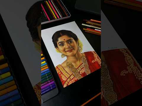 Finally complete 😍 | Sai Pallavi colour pencil sketch 🙌 #art #viralshorts