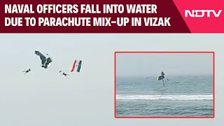 Andhra Pradesh News | 2 Naval Officers Fall Near RK Beach In Visakhapatnam Due To Parachute Mix-Up