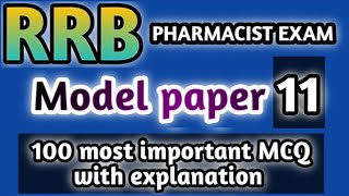 model paper 11#rrb pharmacist exam#mhsrb pharmacist exam#jssc#dsssb#osssc#hssc#zp#esic#cghs