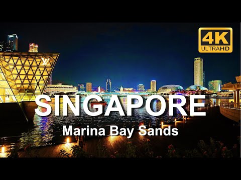 Marina Bay Sands Singapore September 2024 Night Walk | 4K HDR Walking Tour