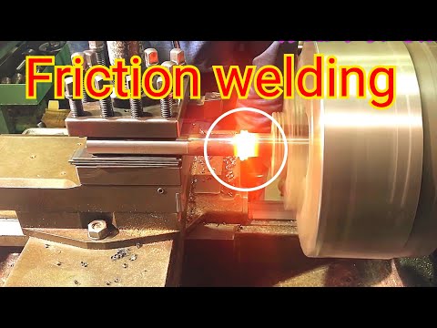 旋盤で鉄とステンレスを溶接する！！？？ friction welding   steel&stainless　lathe