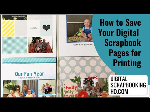 How to Save Your Digital Scrapbook Page for Printing