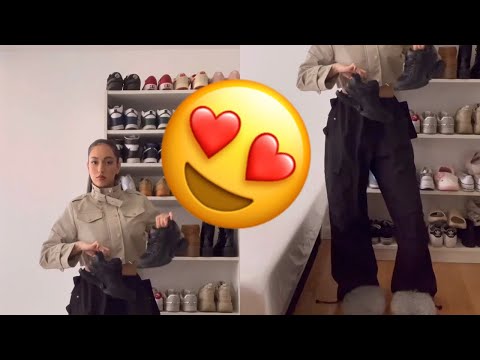 Slim waist Linen Black Cargo Pants x Zara Cropped Denim Jacket / Vintage Handbag & Sneakers