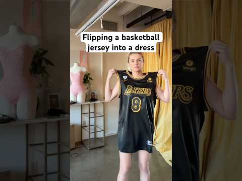 Flipping a basketball jersey into a dress