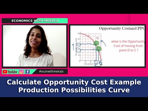 Production Possibilities Curve, Calculate Opportunity Cost Example | Edexcel Economics Unit 1