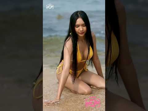 Lookme Gade yellow bikini lookbook at Sea