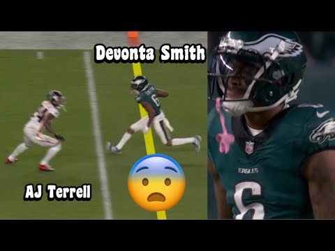 Devonta Smith ‘COOKED’ AJ Terrell 🥵 Eagles Vs Falcons 2024 highlights