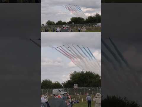 The Red Arrows arriving at RIAT 2024