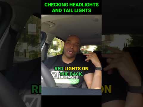 How to check your headlights and tail lights | #driving #drivingtips #drivingtest #shorts