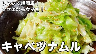 【250万回再生人気レシピ】レンジで超簡単！クセになるウマさ！蒸しキャベツナムルの作り方