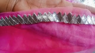 GOTA LACE DESIGN- 2 /GOTA BIJIYA LACE /गौटे की लैस बनाए घर पर /how to make gota lace.