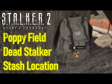 Stalker 2 Poppy Field dead stalker's stash location guide, tactical pistol suppressor