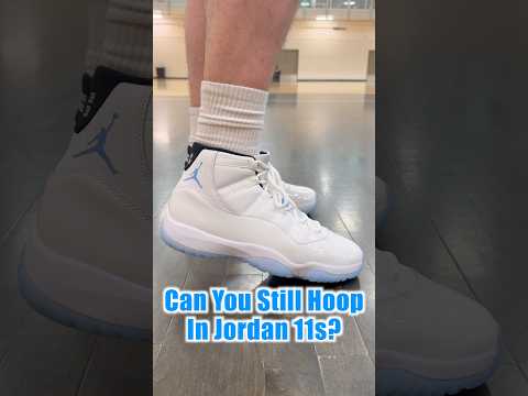 Can you still hoop in Jordan 11s? #jordan11 #jordan11legendblue #weartesters #basketball #shorts