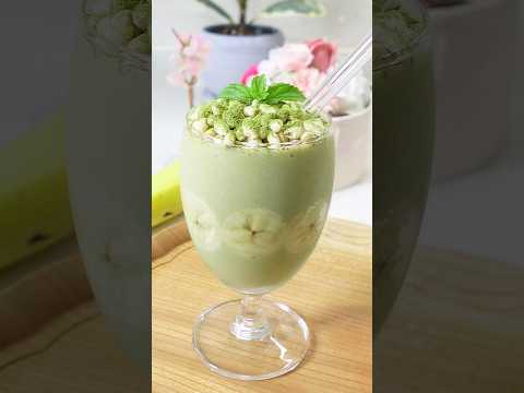 Matcha banana drink #drink recipe #shorts