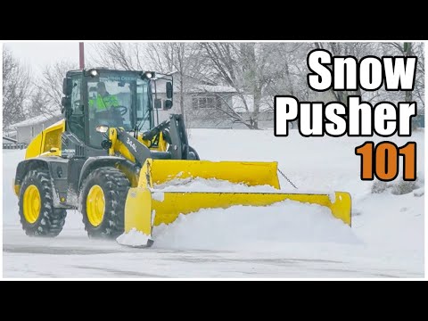 How to Snowplow with a Wheel Loader | Snow Pusher 101