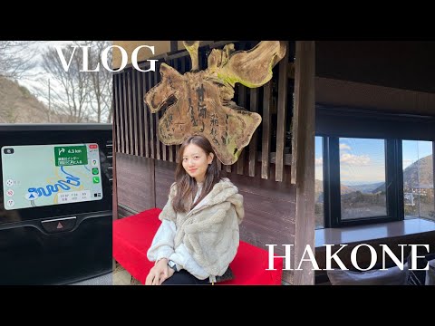 【VLOG】真冬の箱根旅行 東京から車で温泉♨️ホテル🏨美味しいご飯🍽