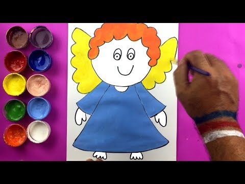 Little Fairy How To Draw  - Angel Girl Coloring Pages For Kids