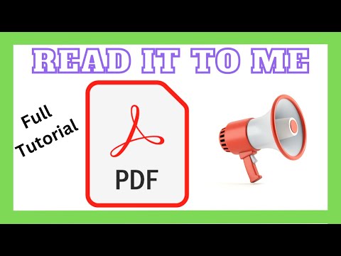 How to make a PDF read out loud