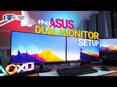 My Asus Dual Monitor Setup - Trying out the Asus VP249QGR Gaming Monitor for Gaming and Work