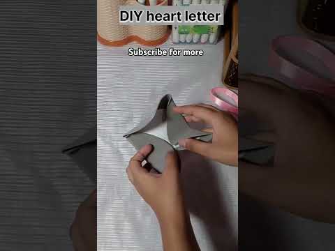 DiY heart letter 💌 click here ☝️☝️ for full tutorial 💖#shortsviral #birthdaygift #yt #art