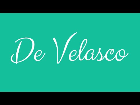 ✎ De Velasco ✎ English Cursive Handwriting Tutorial