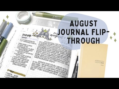 August Planner Spreads Flip-Through | 2022 Hobonichi Cousin Planner